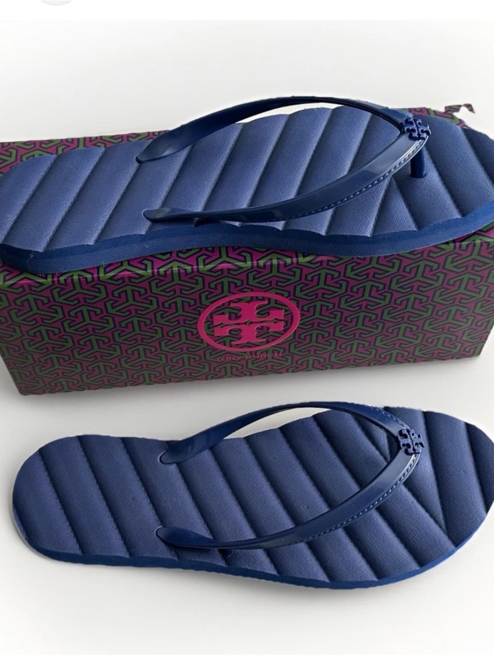 NEW, Tory Burch Kira Flip Flop Women In Dark Indigo Size 11 - Picture 11 of 11